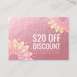 ヨガスタジオ割引クーポン ロイヤルティ ゴールド マンダラ 割引カード