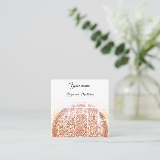 ヨガスタジオ名刺 スクエア名刺 (スタンド正面)