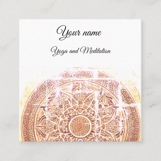 ヨガスタジオ名刺 スクエア名刺 (正面)