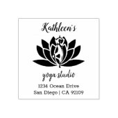 ヨガスタジオ名前をカスタムするビジネス差出人住所 ラバースタンプ (インプリント)