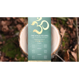 ヨガスタジオ瞑想インストラクターオムプライスリスト ラックカード