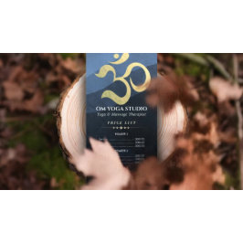 ヨガスタジオ瞑想インストラクターオムプライスリストRa ラックカード