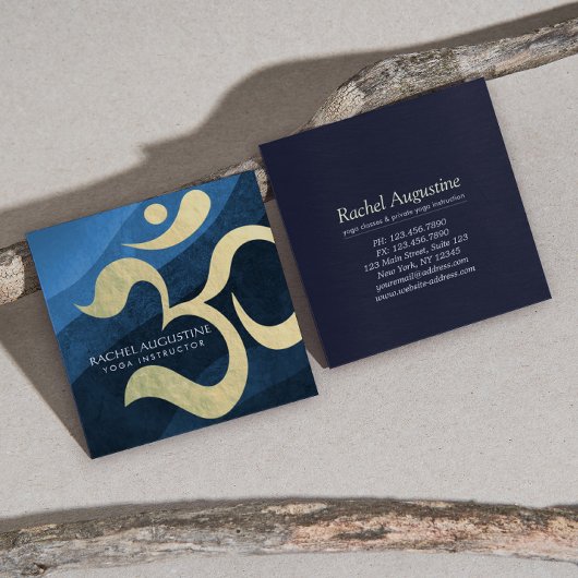 ヨガスタジオ瞑想インストラクターライフコーチOM Sq スクエア名刺