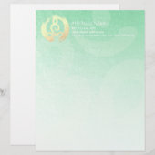 ヨガスタジオ瞑想インストラクター禅&オブジェクトモデルのシンボル レターヘッド (正面/裏面)