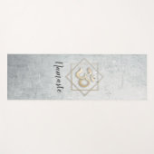 ヨガスタジオ瞑想インストラクター金ゴールドOMシンボル ヨガマット (正面(横))