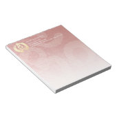 ヨガスタジオ瞑想インストラクター金ゴールドZEN OMサイン ノートパッド (アングル)