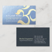 ヨガスタジオ瞑想インストラクター5クラスパスOM ロイヤリティカード (正面/裏面)