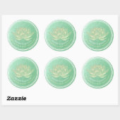 ヨガスタジオ瞑想レイキ指導者ゴールデンロータス ラウンドシール (シート)