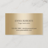 ヨガスタジオ金ゴールドロータスモダンターコイズ&金ゴールド 名刺 (裏面)
