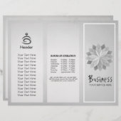 ヨガスタジオ3折パンフレット蓮フローラ曼荼羅 (正面/裏面)