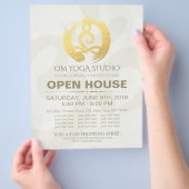 ヨガスタジオ オープンハウス 瞑想 ポーズ ゼン サイン チラシ (手)