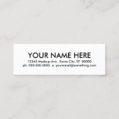 ヨガスタジオ。 スキニー名刺 (裏面)