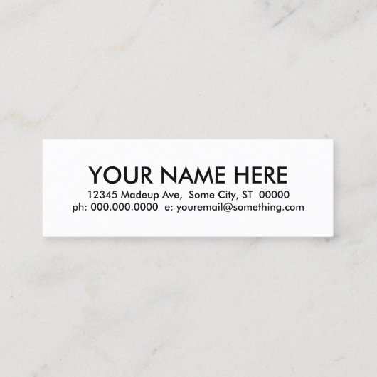 ヨガスタジオ。 スキニー名刺 (裏面)