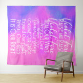 ヨガスタジオ&メディエーションルーム：スピリチュアル祈りの言葉 タペストリー (インサイチュ(横))