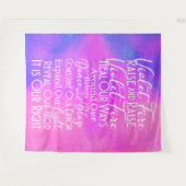 ヨガスタジオ&メディエーションルーム：スピリチュアル祈りの言葉 タペストリー (正面(横))