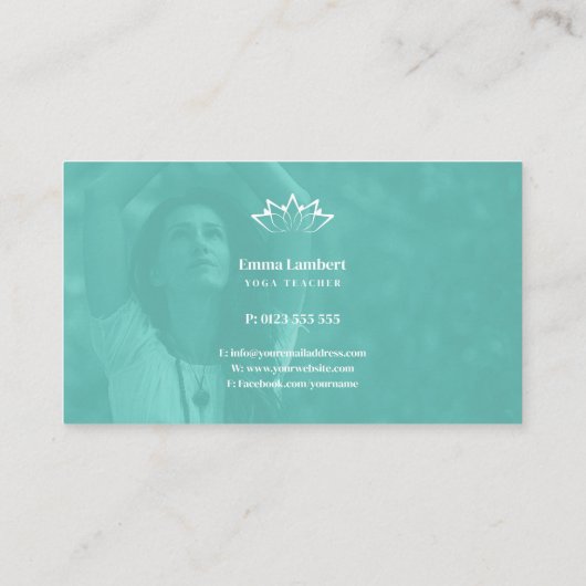 ヨガスタジオ |個人先生 名刺 (裏面)