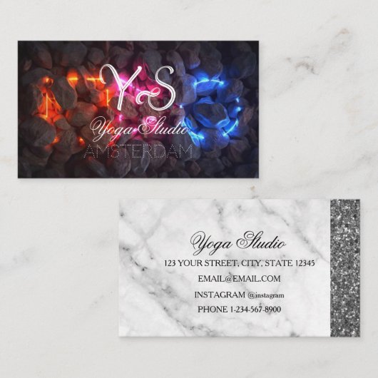 ヨガスタジオ 名刺 (正面/裏面)