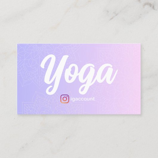 ヨガスタジオ 名刺 (裏面)