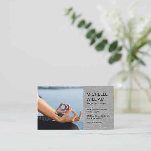 ヨガスタジオ |瞑想 名刺 (スタンド正面)