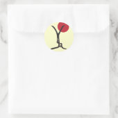 ヨガステッカー ラウンドシール (バッグ)