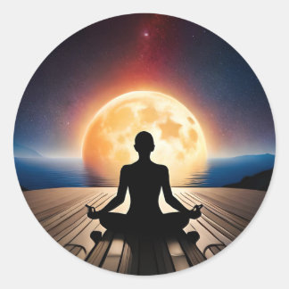 ヨガステッカー ラウンドシール