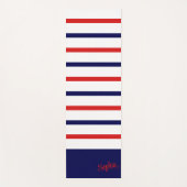 ヨガストライプのパーソナライズされたマット ヨガマット (正面)