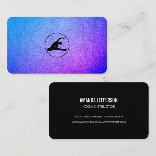 ヨガストレッチアイコン 名刺 (正面/裏面)