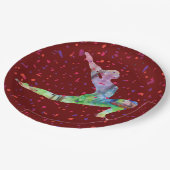 ヨガストレッチ水彩 ペーパープレート (アングル)