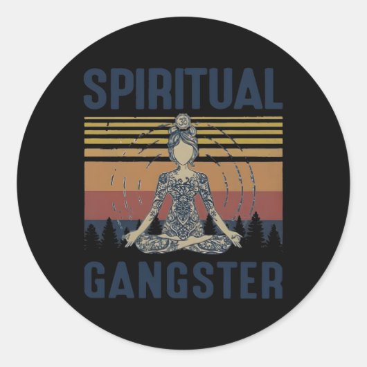 ヨガスピリチュアルガングスターズヨガ ラウンドシール (正面)