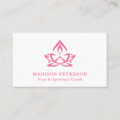 ヨガスピリチュアルコーチロータスシンプルピモダンンク 名刺 (正面)