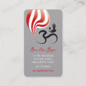 ヨガスピリチュアルフレイムオムオーム書道禅 名刺 (正面)