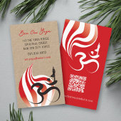 ヨガスピリチュアルフレイムオムOhmロゴ書道禅 名刺