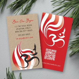 ヨガスピリチュアルフレイムオムOhmロゴ書道禅 名刺