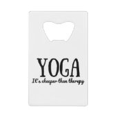 ヨガセラピーより安い クレジットカード栓抜き (正面)