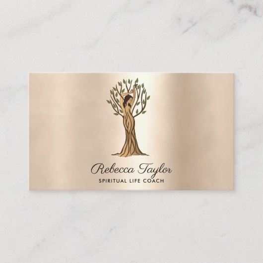 ヨガセラピー心理学ライフコーチツリーオブライフB 名刺 (正面)