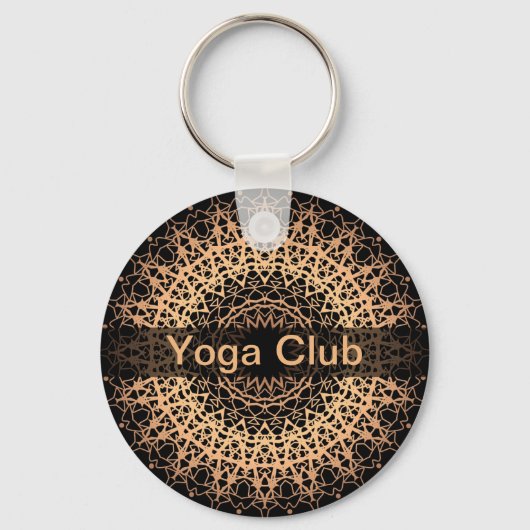 ヨガセンター、ヨガ、スポーツ、マンダラ、ゴールデンマンダラ キーホルダー (正面)
