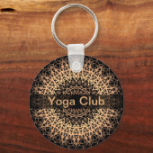 ヨガセンター、ヨガ、スポーツ、マンダラ、ゴールデンマンダラ キーホルダー (正面)