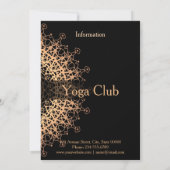 ヨガセンター、ヨガ、スポーツ、マンダラ、ゴールデンマンダラ 招待状 (裏面)