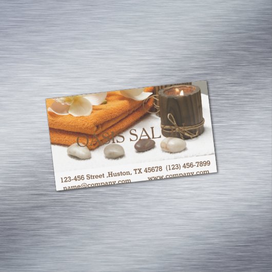 ヨガゼンアロマセラピースキンケアスパマッサージセラピー マグネット名刺 (インサイチュ)