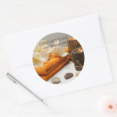 ヨガゼンアロマセラピースキンケアスパマッサージセラピー ラウンドシール (封筒)