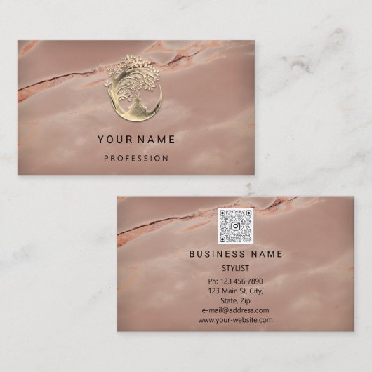 ヨガソファーセラピストウェルネスメディテーションスパ 名刺 (正面/裏面)