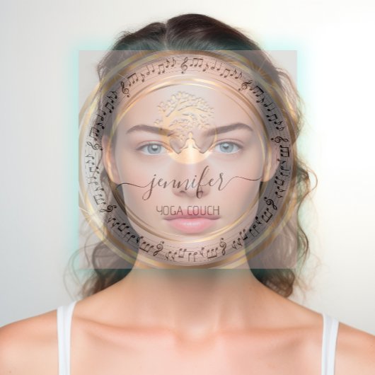 ヨガソファーセラピストマインドフルネスQRコード音楽 スクエア名刺