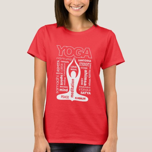 ヨガタイポグラフィ Tシャツ (正面)
