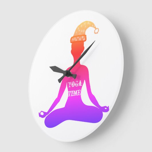 ヨガタイムウォールクロック ラージ壁時計 (傾斜)