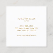 ヨガターコイズブルーマンダラ スクエア名刺 (裏面)