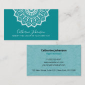 ヨガターコイズホリスティックマンダラハンドドロー仏ine 名刺 (正面/裏面)