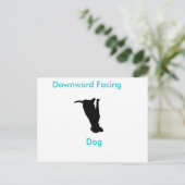 ヨガダウンフェイスドッグリトリートポストカード ポストカード (スタンド正面)