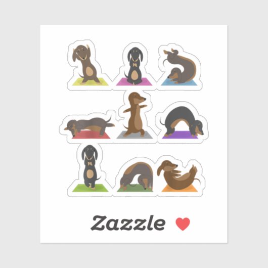 ヨガダッシュントおもしろい瞑想犬の恋人のギフト禅 シール (シート)