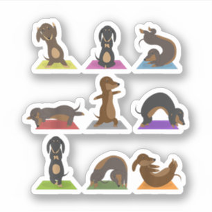 ヨガダッシュントおもしろい瞑想犬の恋人のギフト禅 シール