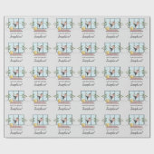 ヨガダンサーポーズトレーニングウーマンハッピーバースデー ラッピングペーパー (フラット)